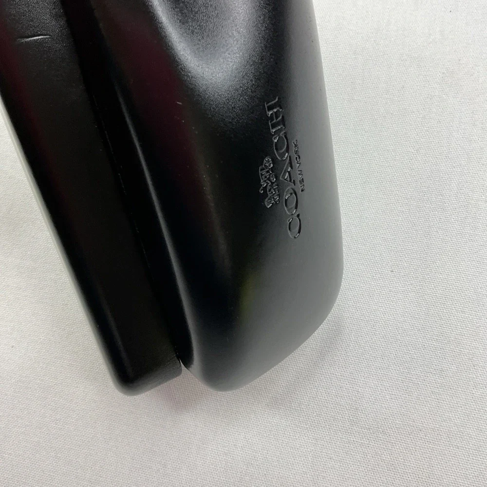 Coach Black Leather Eyeglass Case Hard Snap Sunglasses Case Designer Unisex